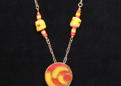 Bronze Enameled  Necklace