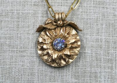 Bronze Sunflower Pendant