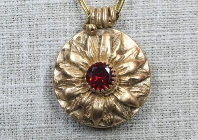 Sunflower Bronze Pendant