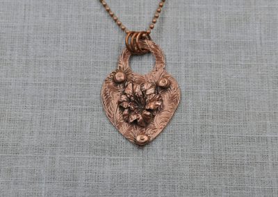 Copper Floral Pendan