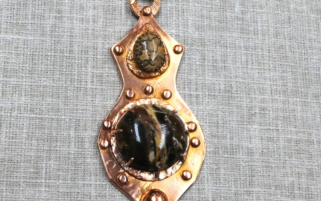 Copper Mother and Child Pendant