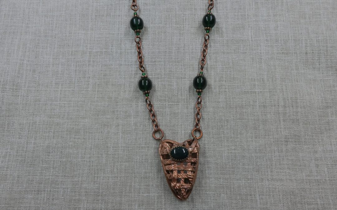 Copper Open Weave Heart