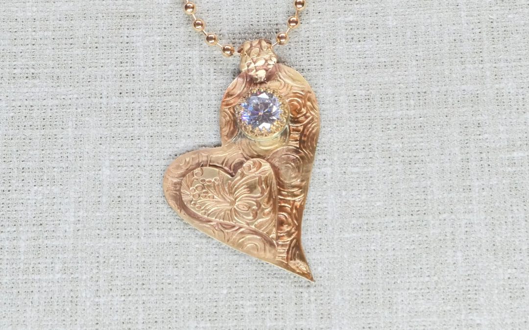 Bronze Double Heart Pendant
