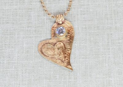Bronze Double Heart Pendant