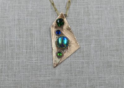 Bronze Dichroic Glass Pendant