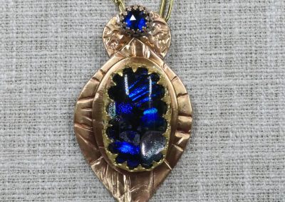 Bronze Dichroic Glass Pendant