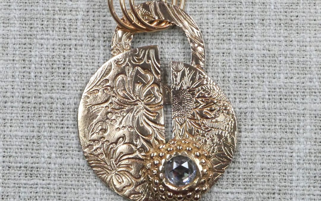 Bronze Tooled Pendant