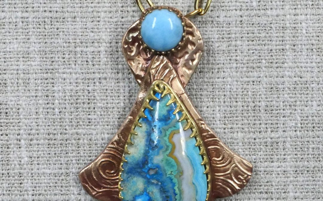 Bronze Chrysocolla Pendant