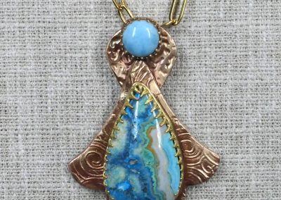Bronze Chrysocolla Pendant