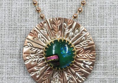 Bronze Dichroic Glass Pendant