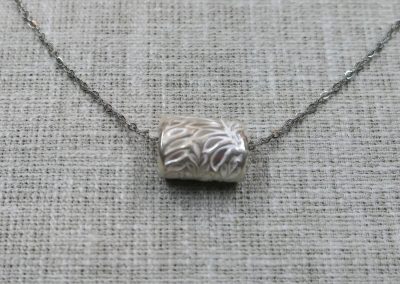Fine Silver Tube Bead Pendant