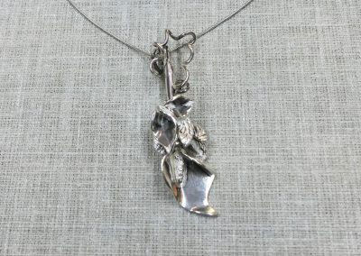 Fine Silver Callia Lilly Pendant