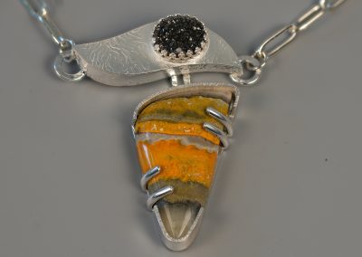 Bumble Bee Jasper and Black Druzy